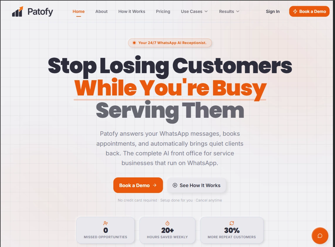 Patofy — Global AI Growth Platform for WhatsApp-First Service Businesses